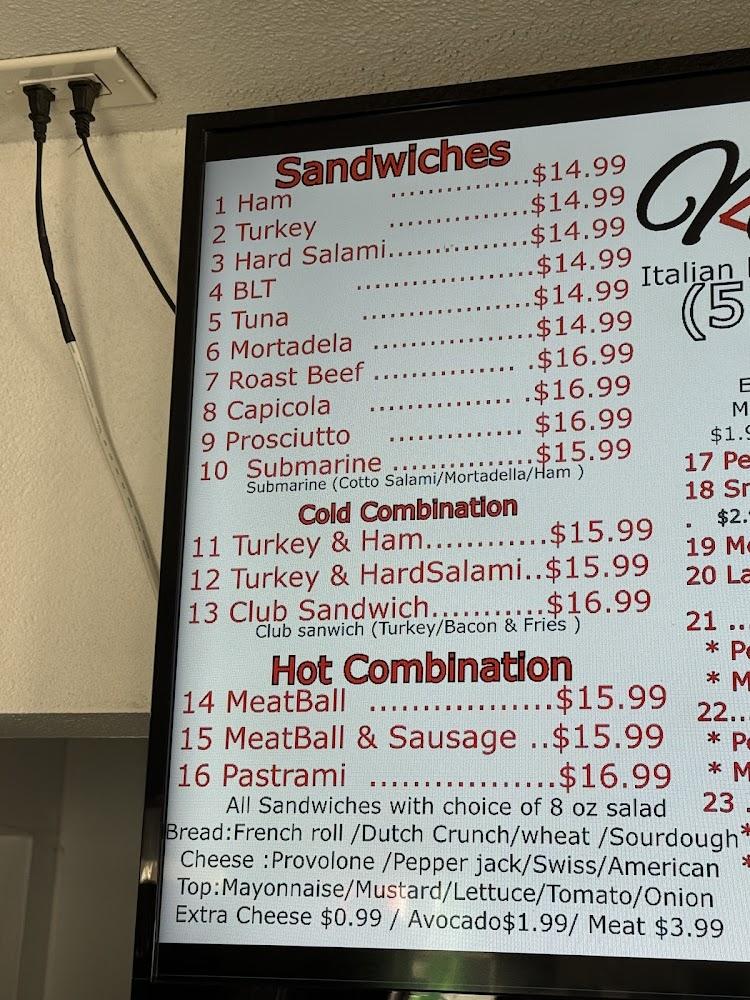 Navarro's Italian Deli Menu image 2